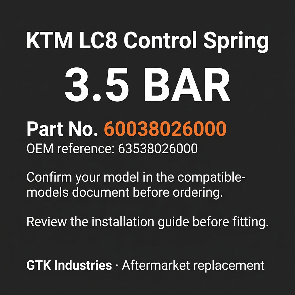 KTM LC8 control spring reference graphic